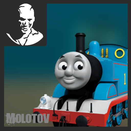 Thomas the tank engine over molotov