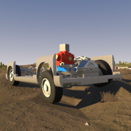 Realistic suspension on awd frame preview