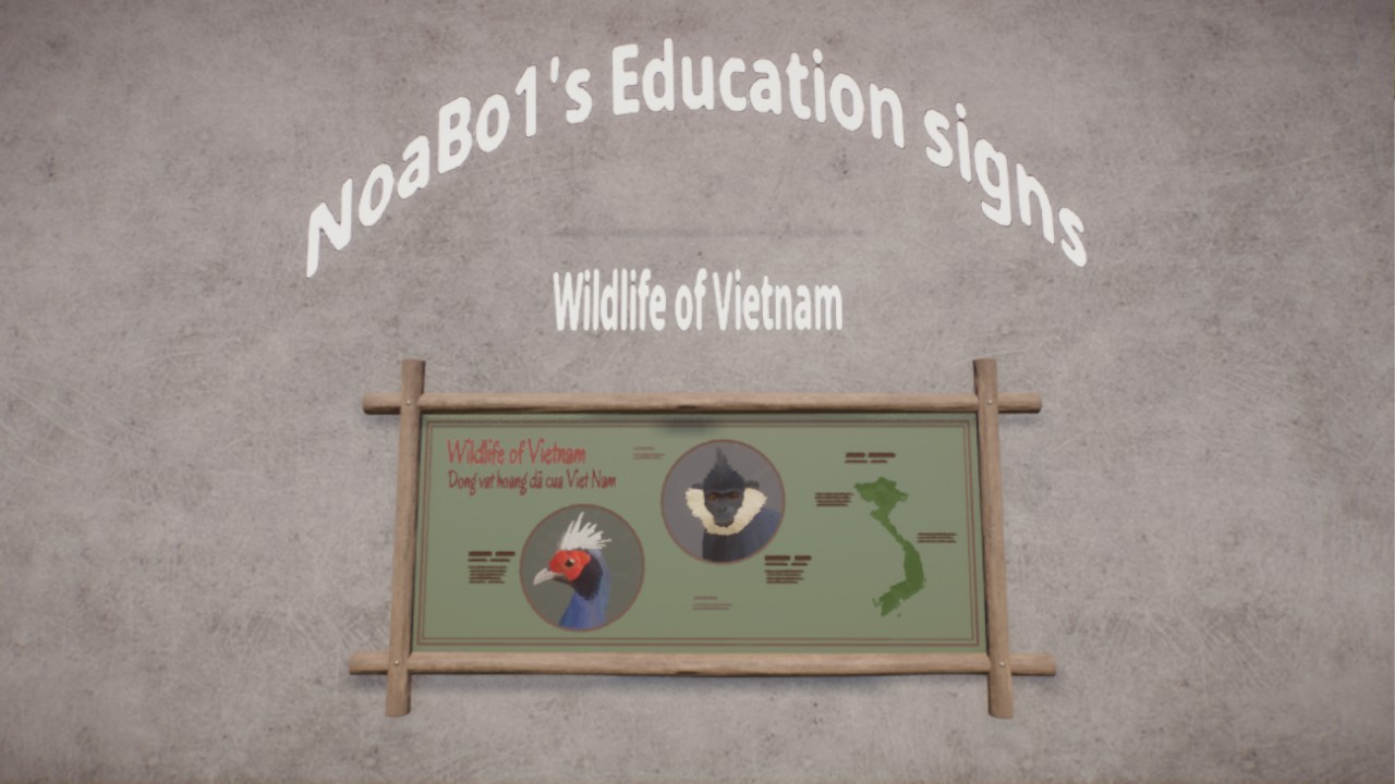 Wildlife of Vietnam Education Sign by NoaBo1