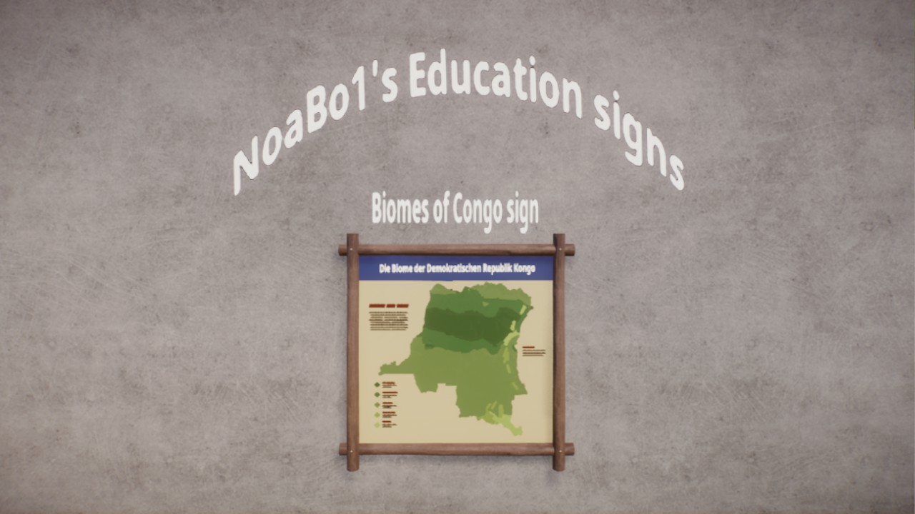 Biomes of Congo Education Sign by NoaBo1