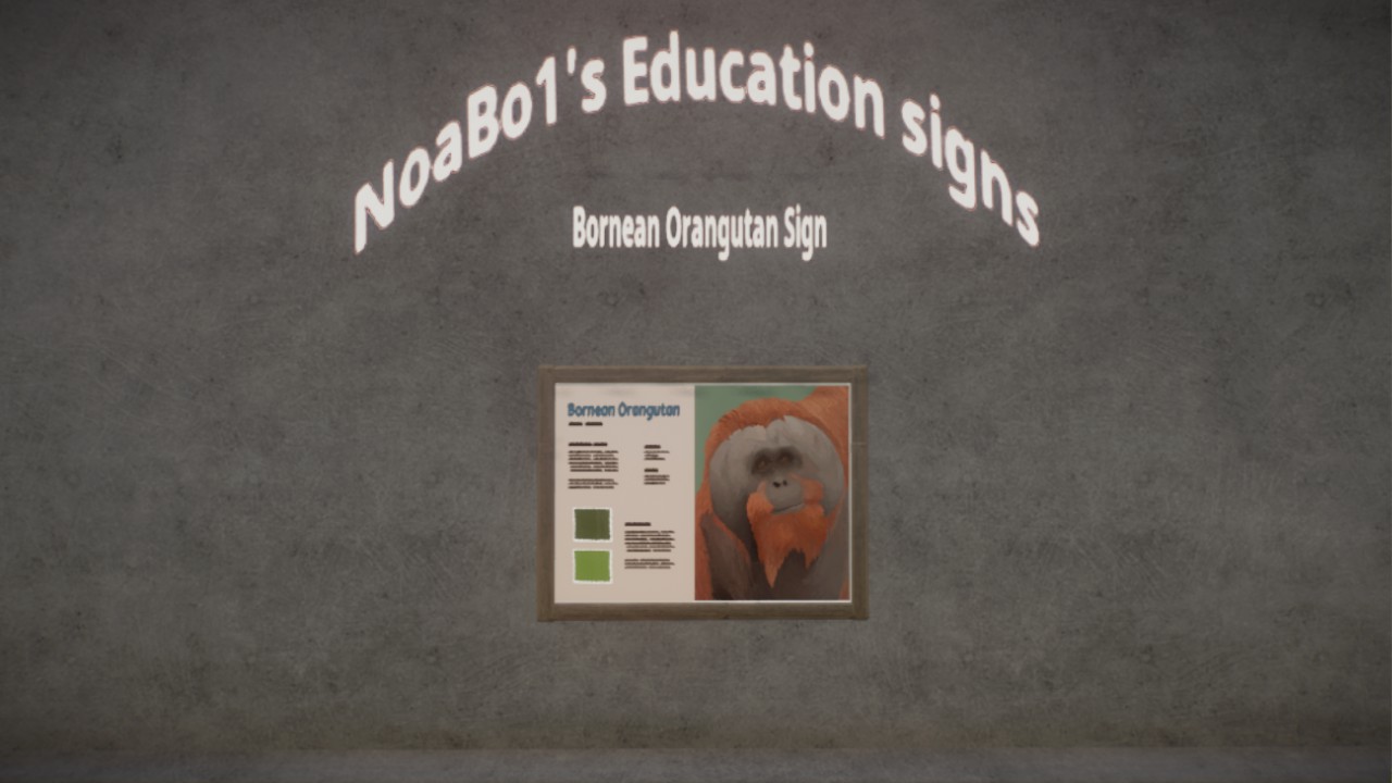 Bornean Orangutan Education Sign by NoaBo1