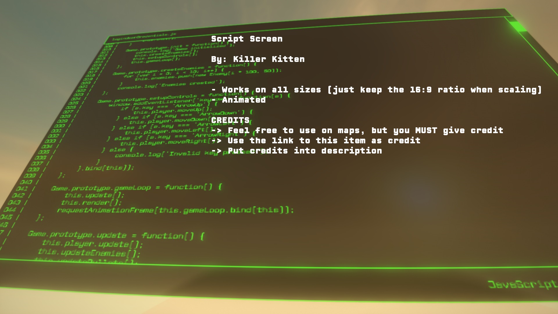 Script Screen