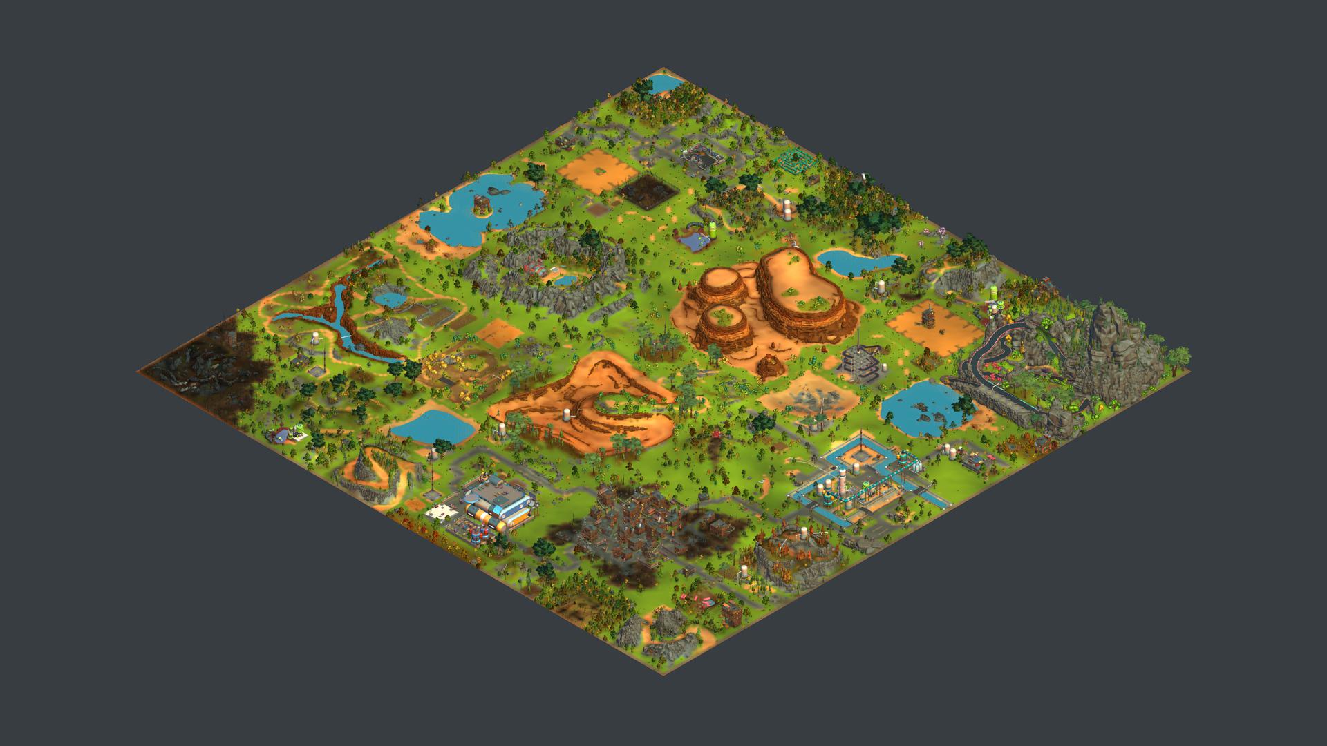 Giant world preset with survival tiles preview