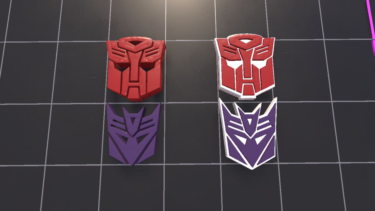 TRANSFORMERS - Autobot and Decepticon insignia