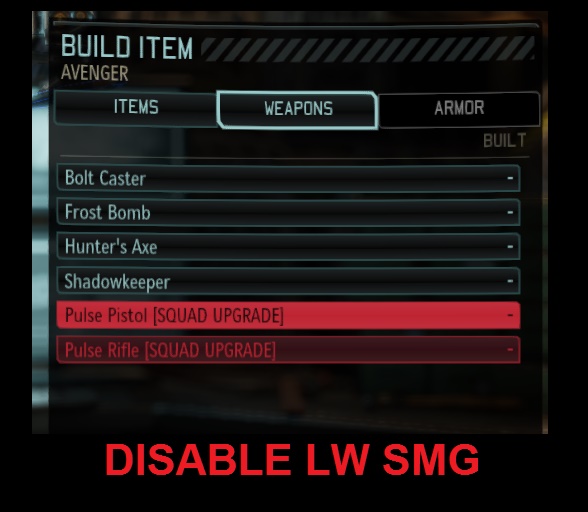 Disable LW Laser Pack SMG