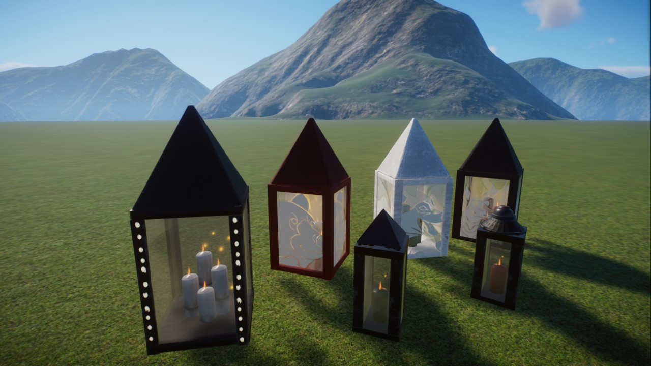 lantern set 6 pieces, Laternen Set 6-teilig