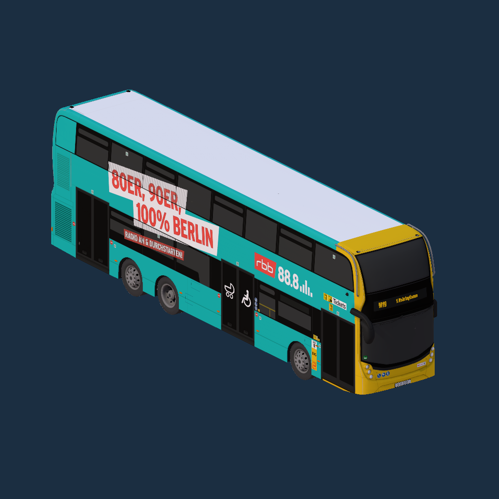 ADL Enviro 500 - BVG - Radio Berlin 88.8 (neue Version; 3589)