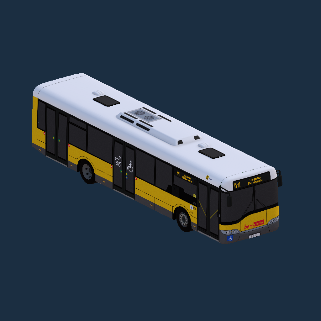 Solaris Urbino II 12m - BVG - Grundlack beBerlin (Rolli) (SST)