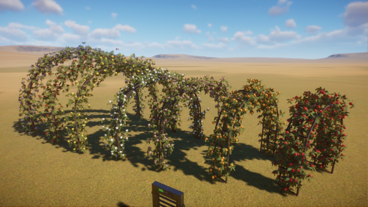 Rose pathway arches