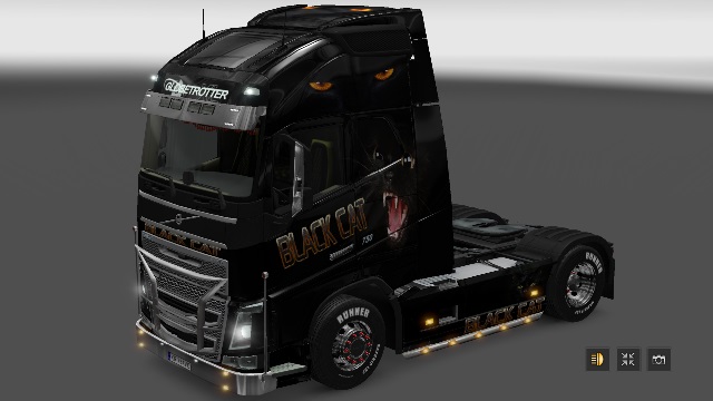 Skin Black Cat Volvo FH