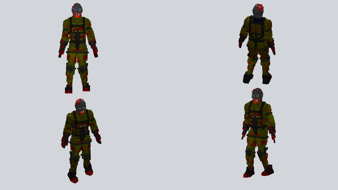 {Baze zombies} hazmat Zombie helmless