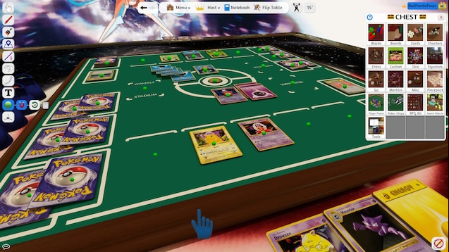 pokemon card table A close up of a on a table. Playing cards PICRYL Finished Pokmon Card Coffee Table!