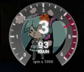 Hatsune Miku Tachometer