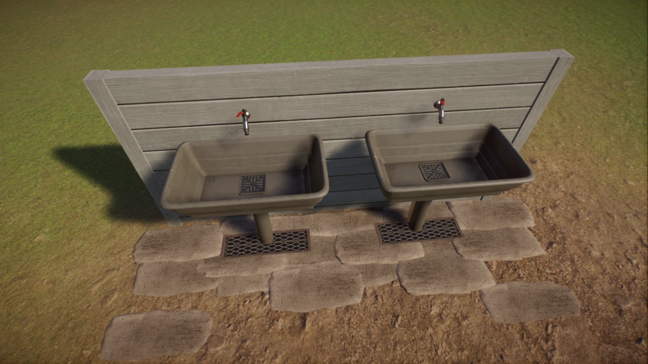 Outdoor wash sinks