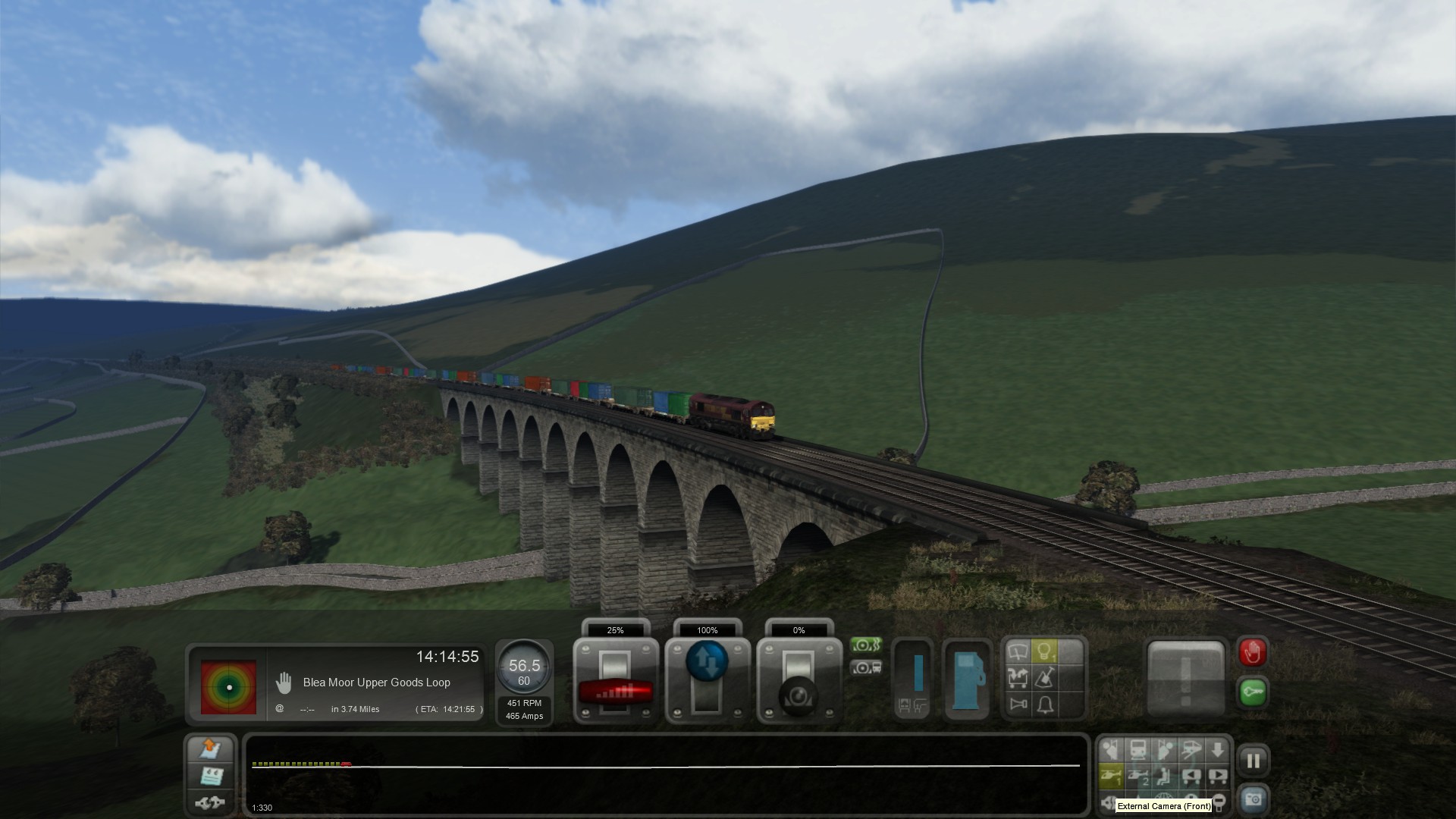 Class 66 containers to Blea Moor