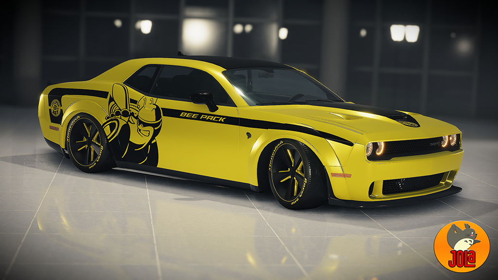 Livery Dodge Challenger Widebody Hellcat - Bee Pack 1 Black