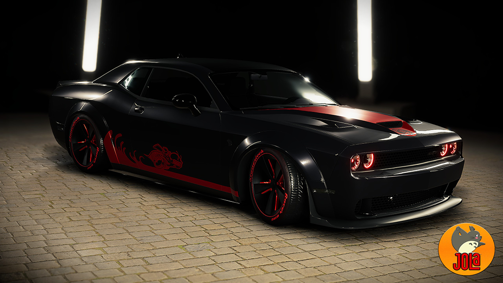 Livery Dodge Challenger Widebody Hellcat - Bee Pack 2 Red