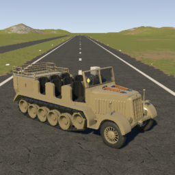 Sd.Kfz. 7 Gun Tractor Khaki Variable Throttle by Uncle T