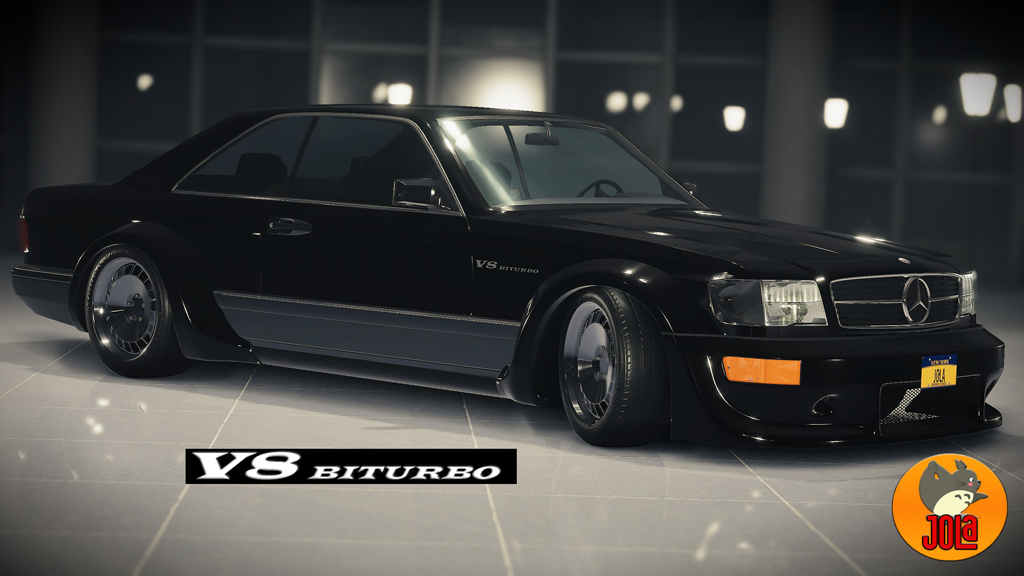 Livery Mercedes Benz 560 SEC - V8 Biturbo white Badge