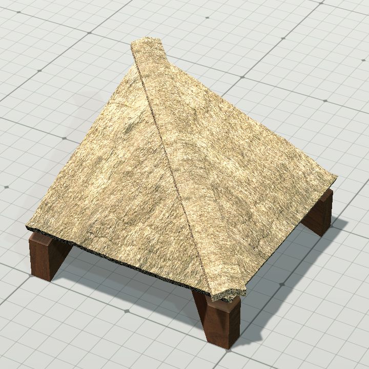 Reed roof outer corner