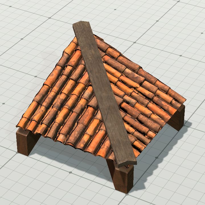 Clay roof outer corner