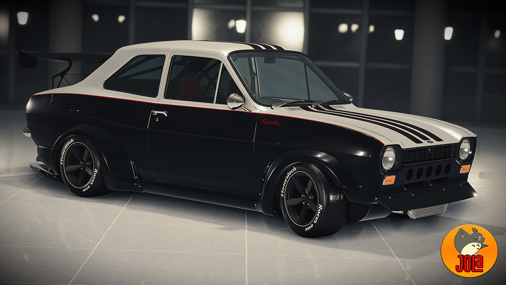 Livery Ford Escort RS MK1 - Turbo Black/White