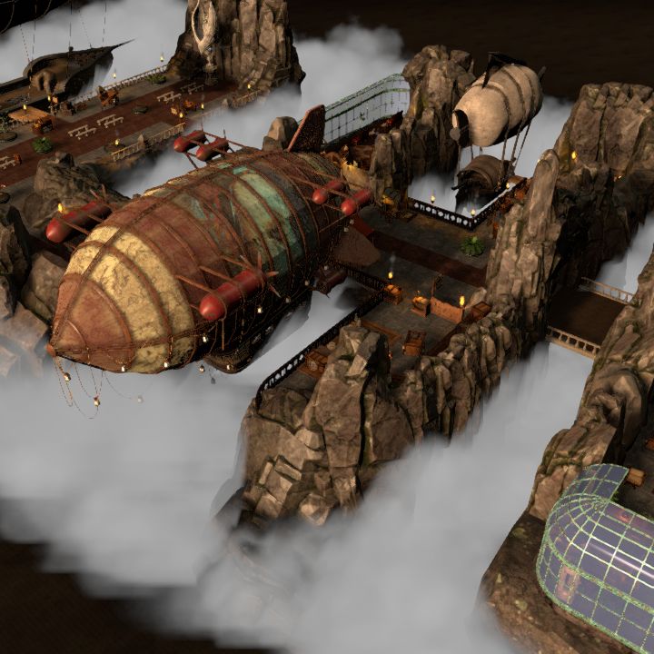 Mountain airship port