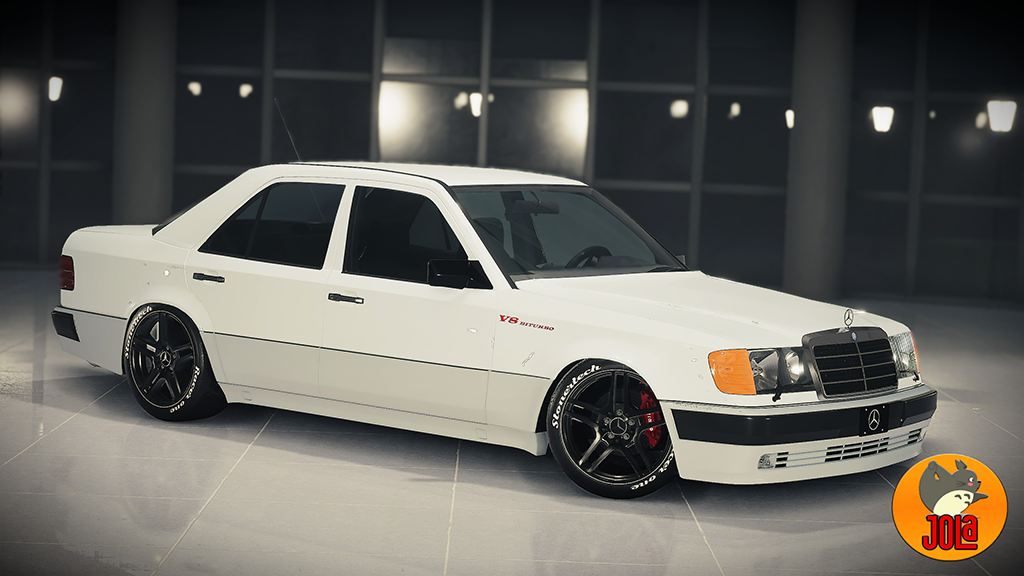 Livery Mercedes Benz 500E - V8 Biturbo badge red