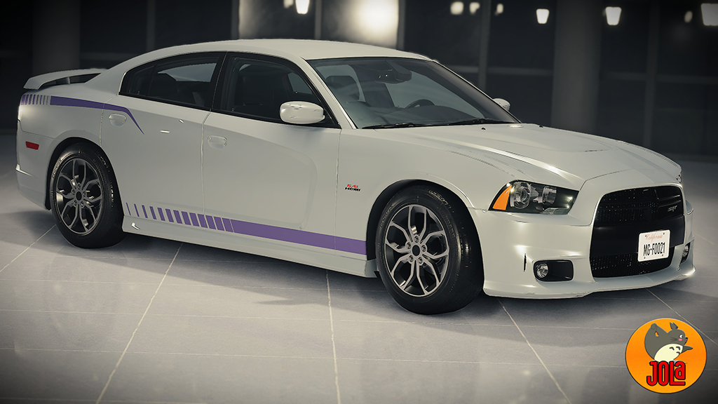 Livery Dodge Charger - Stripes purple