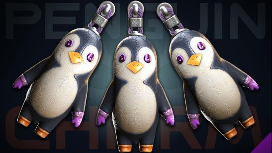 Keychain | Penguin Purple