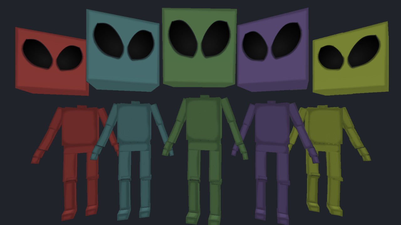 Multi-Colored Aliens