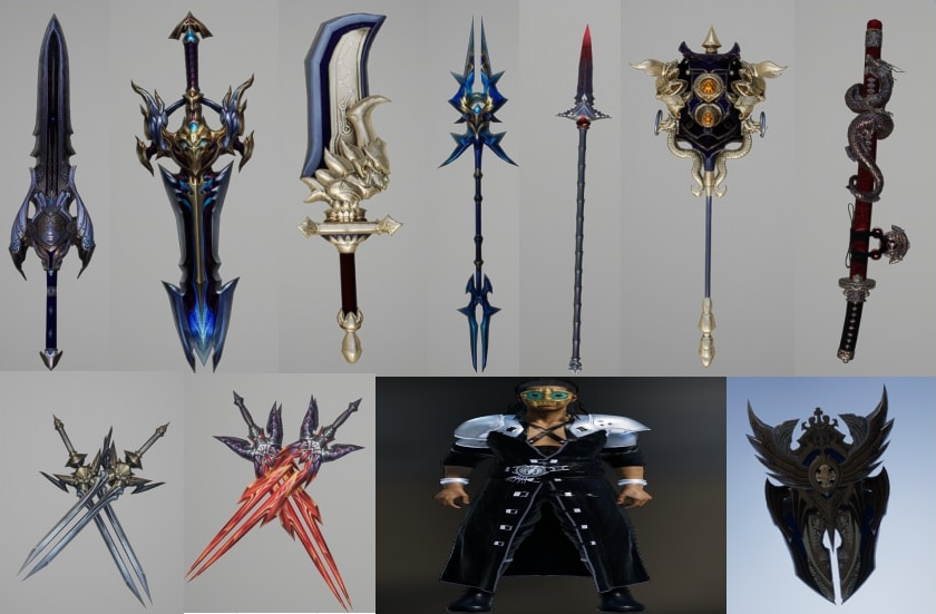 萨菲罗斯套+11把武器(更新2，制作台可制作）