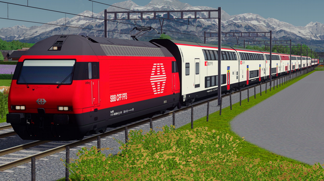 SBB Re 460 IC (Mixed 9+4 Cars)