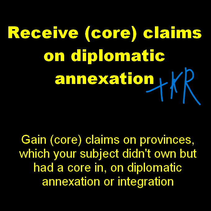 Receive (core) claims on diplomatic annexation Korean