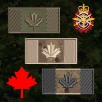 Subdued Canadian Flags