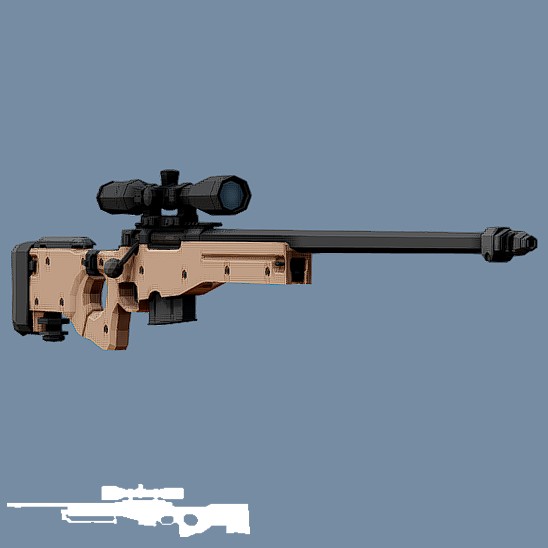 Low Poly L115-A3 (AWP)
