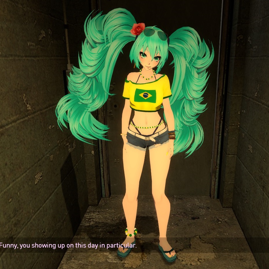 Brazilian Hatsune Miku (Vocaloid) as Alyx (No tan version)