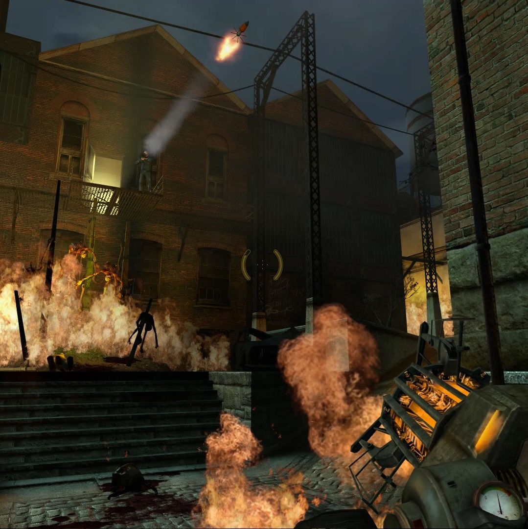 Ravenholm but Grigori has an RPG (and other guns)