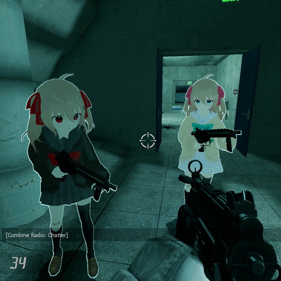 Neuro-sama & Evil Neuro-sama replaces non-ez2 specific Combine soldiers (not metrocops)