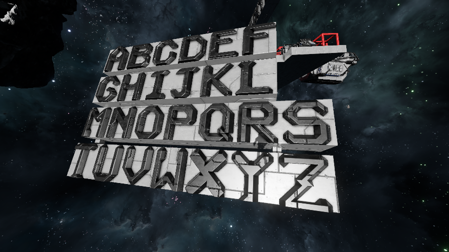 Alphabet Bold Embossed Large Grid
