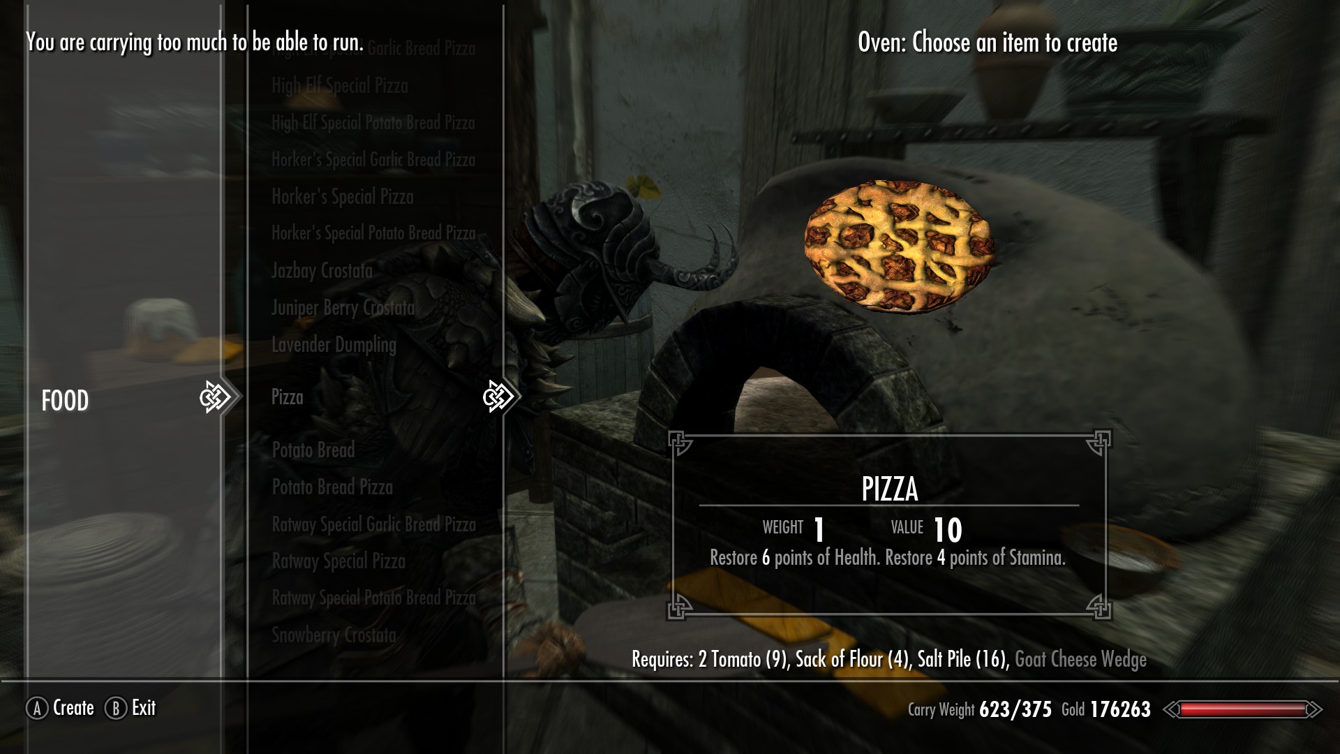 Skyrim Pizza - Hearthfire Edition