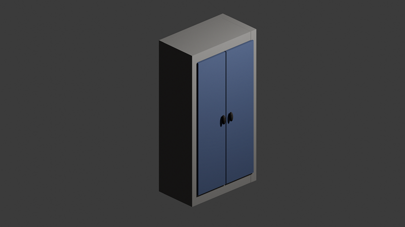 Low Poly Close Cabinet