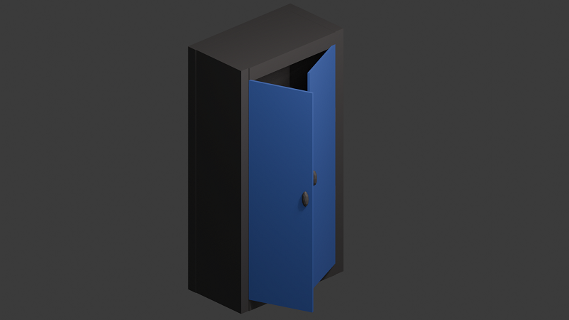 Low Poly Open Cabinet