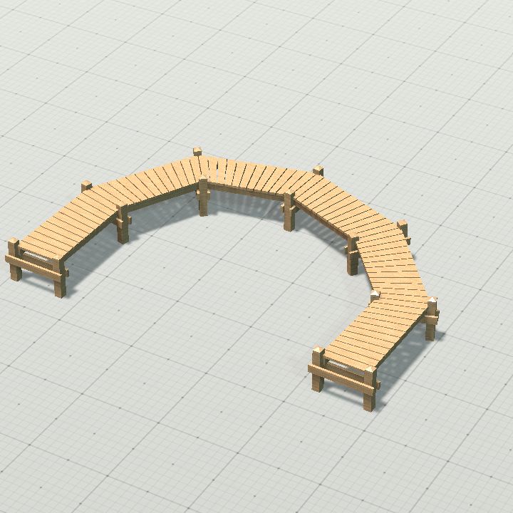 Wooden Curved Path