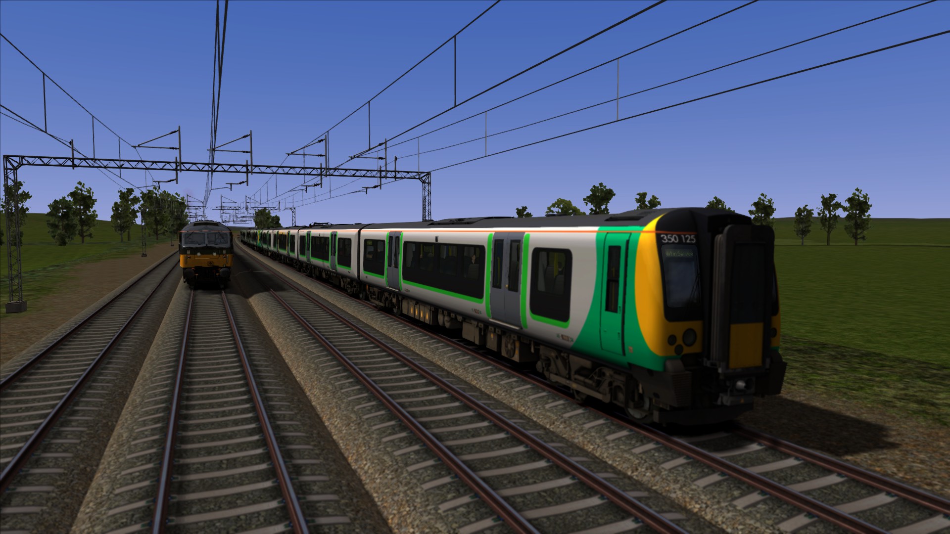 Class 350125 Passenger 8 car 350/1 Set Stafford to Rugby