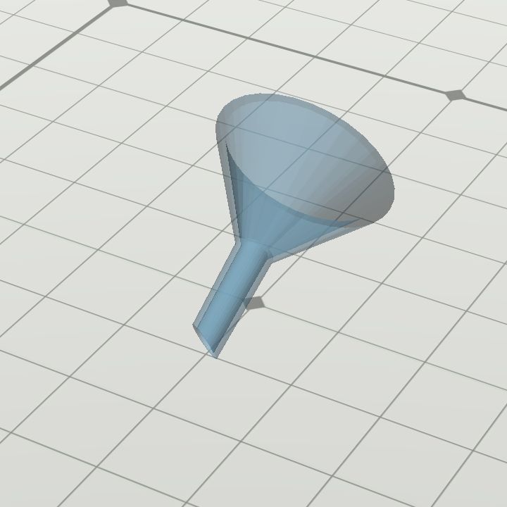 Glass Funnel lying on its side