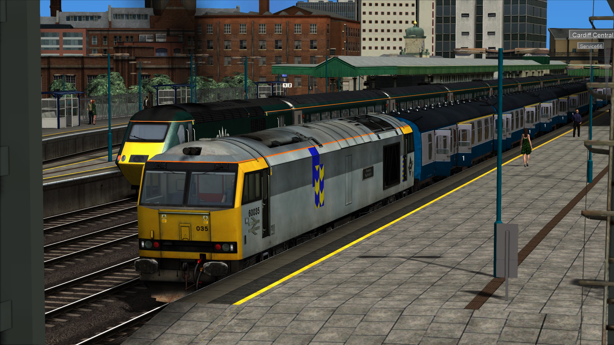 Class 60 Florence Nightingale 035 Bedminster to Cardiff Central 8 Passenger Cars All Stations