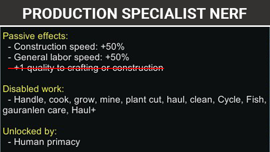 [ZAV] Production Specialist Nerf