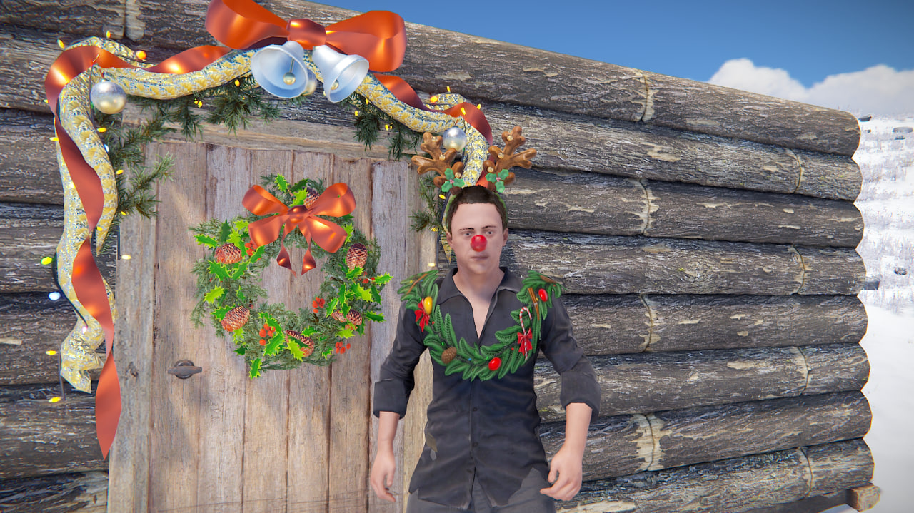 Christmas Wreath Poncho