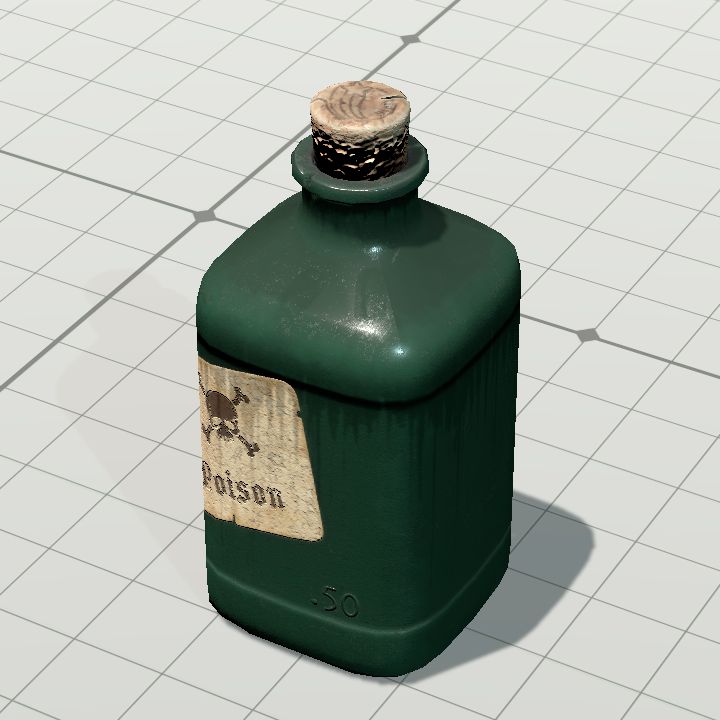 small bottle with stopper
